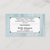 House Painter Decorator Professional Wall Cleaner Visitekaartje (Achterkant)