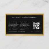 House Painter Gold Metal Painting QR Code Visitekaartje (Achterkant)