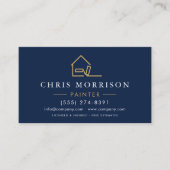 House Painter Gold Metallic QR Code Visitekaartje (Voorkant)