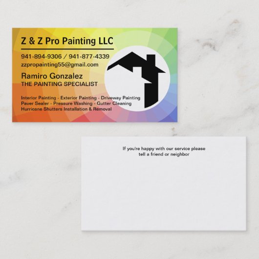 House Painter Gonzalez Visitekaartje (Voorkant / Achterkant)
