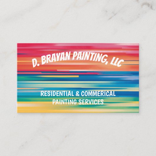 House Painter Kleurrijke verf Visitekaartje (Voorkant)