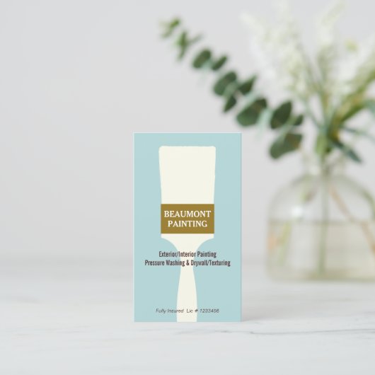 House Painter Paint Brush Logo Visitekaartje (Staand voorkant)
