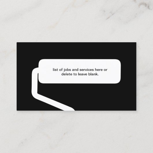 House Painter, Paint Brush Visitekaartje (Achterkant)