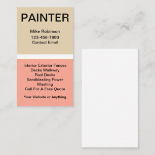 House Painter Paint Chip Theme Visitekaartje