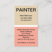 House Painter Paint Chip Theme Visitekaartje (Voorkant)