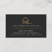 House Painter Painting Service Black Gold QR Code Visitekaartje (Voorkant)