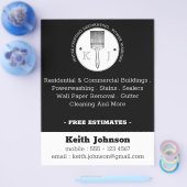 House Painter Power Washing Aannemer Zwart Flyer (Enkel)