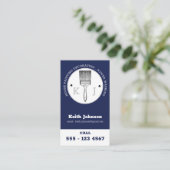 House Painter Power Washing Monogram Logo Blue Visitekaartje (Staand voorkant)