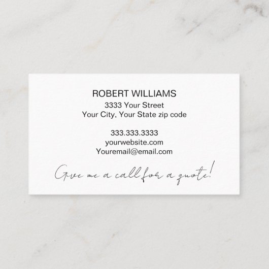 House Painter Professional Visitekaartje (Achterkant)