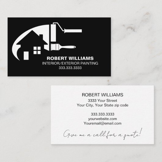 House Painter Professional Visitekaartje (Voorkant / Achterkant)