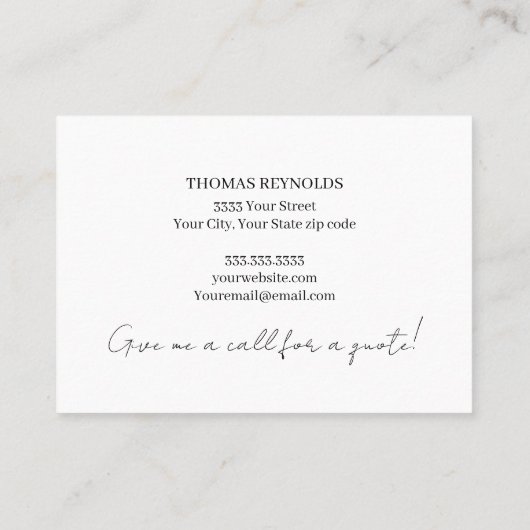 House Painter Professional Visitekaartje (Achterkant)