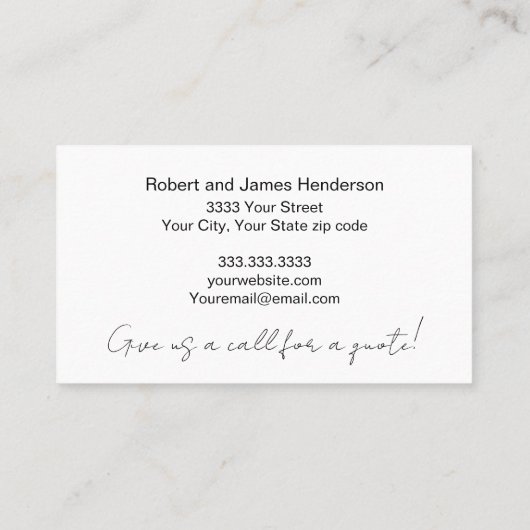 House Painter Professional Visitekaartje (Achterkant)