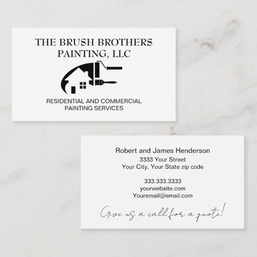 House Painter Professional Visitekaartje (Voorkant / Achterkant)