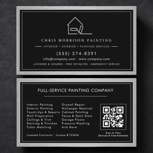 House Painter QR Code Painting Service Visitekaartje
