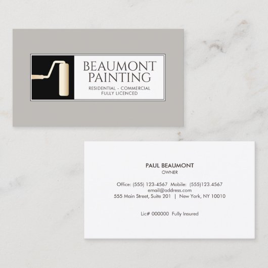 House Painter Roller Brush Visitekaartje (Voorkant / Achterkant)