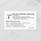 House Painter Service Paint Roll Eenvoudig Visitekaartje (Voorkant)