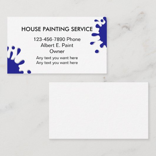 House Painter Visitekaartjes (Voorkant / Achterkant)