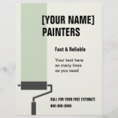 House Painters-flyer met aangepaste tekst Flyer (Voorkant)