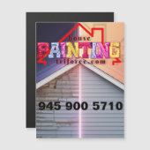 house painting card ad magnetische uitnodiging (Voorkant / Achterkant)