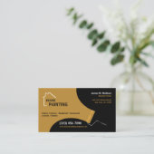 House Painting Company Black | Goud Visitekaartje (Staand voorkant)