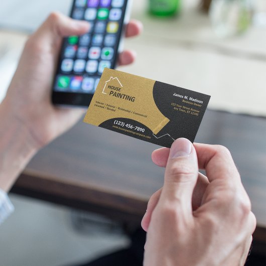 House Painting Company Black | Goud Visitekaartje