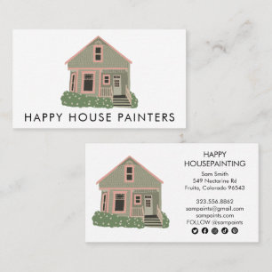 House Painting Handyman Construction Social Icons Visitekaartje
