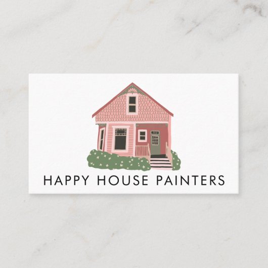 House Painting Handyman Construction Social Icons Visitekaartje (Voorkant)