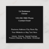 House Painting Kleurrijk vet ontwerp Vierkante Visitekaartje (Achterkant)