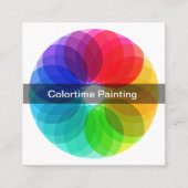 House Painting Kleurrijk vet ontwerp Vierkante Visitekaartje (Voorkant)