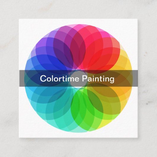 House Painting Kleurrijk vet ontwerp Vierkante Visitekaartje (Voorkant)