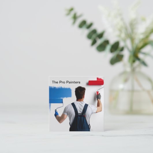 House Painting Services Modern Painter Vierkante Visitekaartje (Staand voorkant)