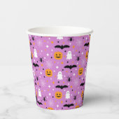 House Party Halloween | PAARS | Ghost | Pompoen Papieren Bekers (Achterkant)