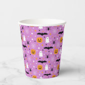 House Party Halloween | PAARS | Ghost | Pompoen Papieren Bekers (Voorkant)