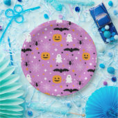 House Party Halloween | PAARS | Ghost | Pompoen Papieren Bordje (Feest)