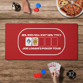 House Party Texas Hold'em Rode Witte Poker Tafel Bureaumat