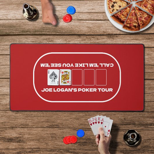House Party Texas Hold'em Rode Witte Poker Tafel Bureaumat