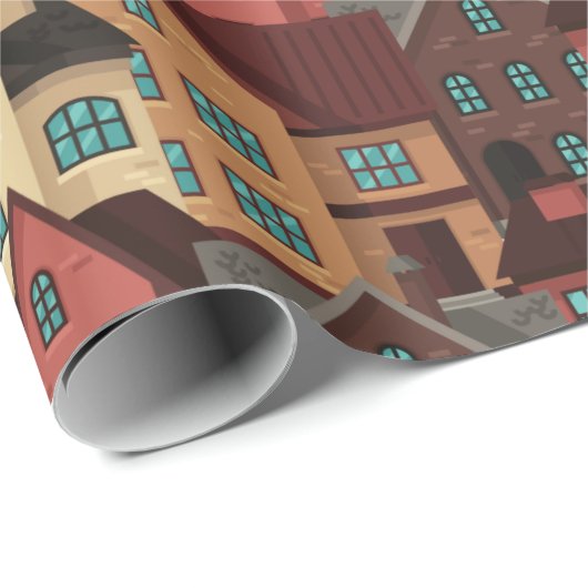 House Pattern Cadeaupapier (Rol Hoek)