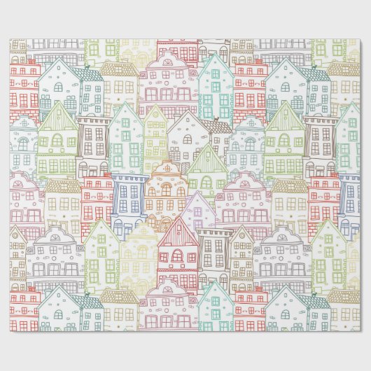 House Pattern Cadeaupapier (Vlak)
