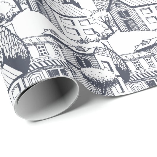 House Pattern Cadeaupapier (Rol Hoek)