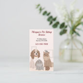 House Pets Sitting Service Visitekaartjes (Staand voorkant)