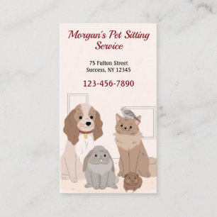 House Pets Sitting Service Visitekaartjes