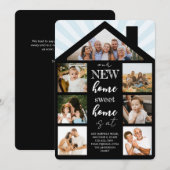 House Photo Collage Family Change Address Moving Aankondiging (Voorkant / Achterkant)