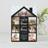 House Photo Collage Family Change Address Moving Aankondiging (Staand voorkant)