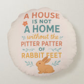 House pitter patter rabbit feet rond kussen (Achterkant)