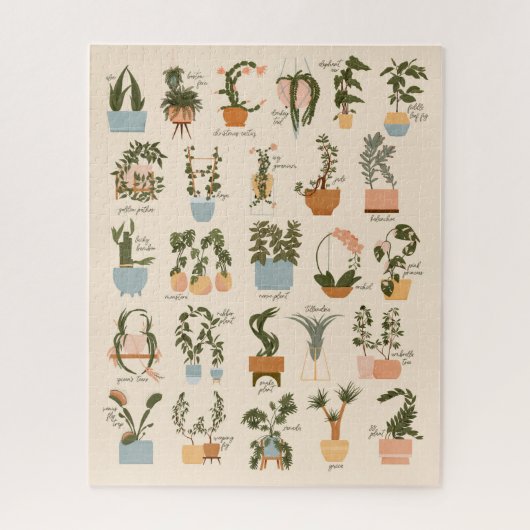 House Plant Alphabet Legpuzzel (Verticaal)