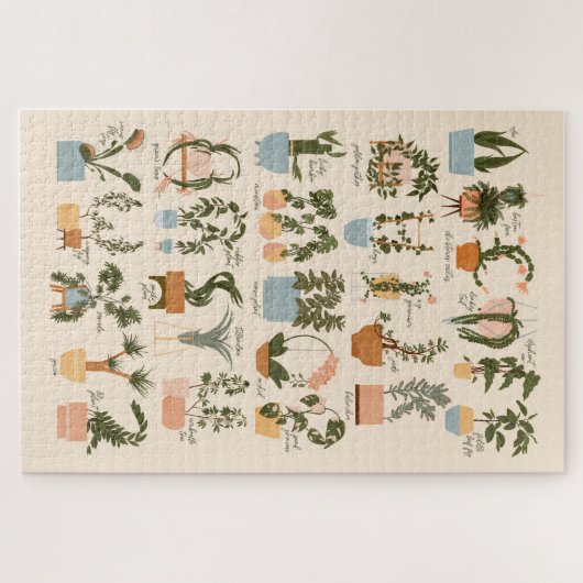 House Plant Alphabet Legpuzzel (Horizontaal)