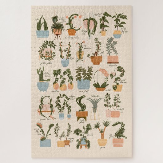 House Plant Alphabet Legpuzzel (Verticaal)