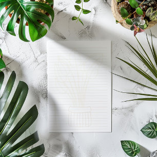 House plant, met plant bekleed Kladblok