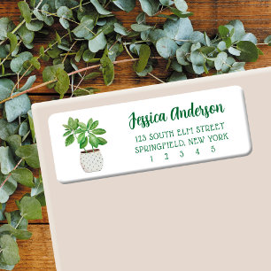 House Plant Retour Adres Label