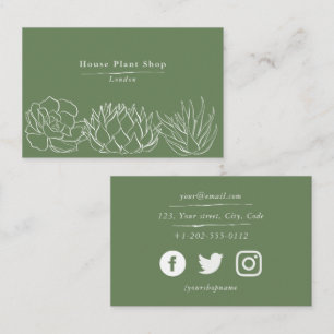 House plant shop, social media visitekaartje